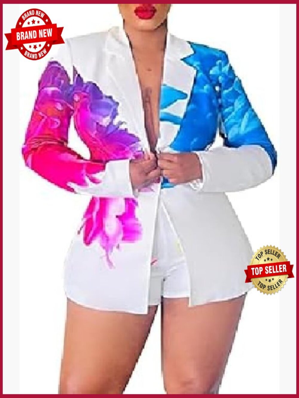 Sexy Blazer Shorts Set Women Business Casual 2 Piece Outfit